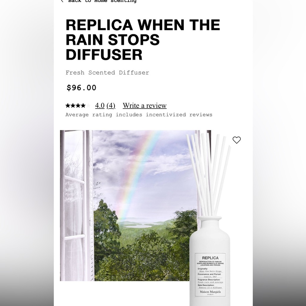 NIB Replica Maison Martin Margiela Replica Scented Diffuser - Picture 2 of 6